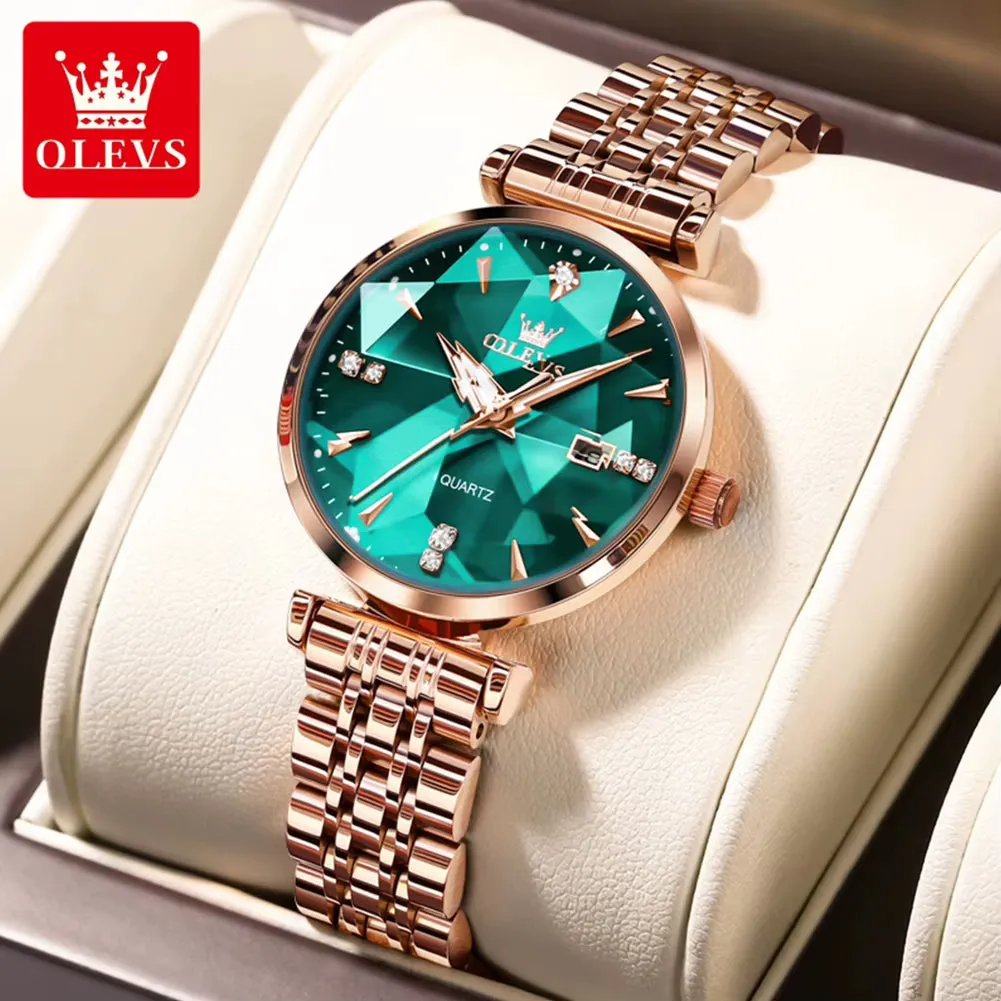 5536 Luxury Brand Elegant Women Watch High Quality Diamond Rose Gold Waterproof Quartz Watch Dress Bracelet Women Reloj