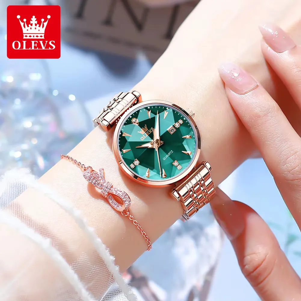 5536 Luxury Brand Elegant Women Watch High Quality Diamond Rose Gold Waterproof Quartz Watch Dress Bracelet Women Reloj