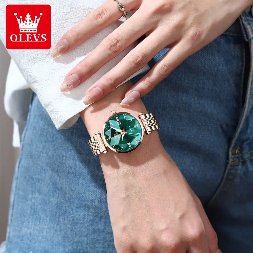 5536 Luxury Brand Elegant Women Watch High Quality Diamond Rose Gold Waterproof Quartz Watch Dress Bracelet Women Reloj