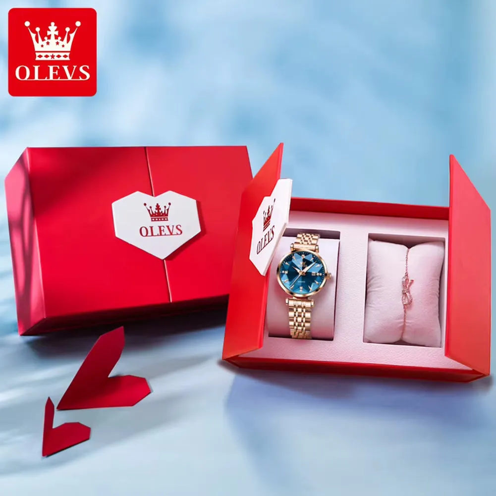 5536 Luxury Brand Elegant Women Watch High Quality Diamond Rose Gold Waterproof Quartz Watch Dress Bracelet Women Reloj