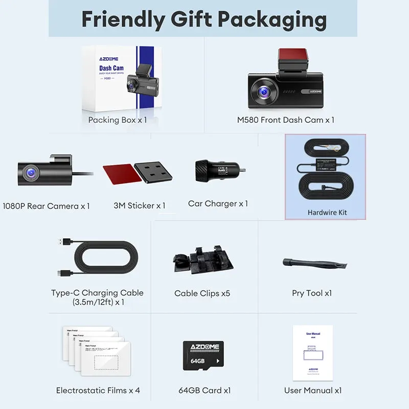 5K Dash Cam with GPS - WiFi & 24h Parking Monitor