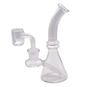 5" Glass Beaker Bubbler Quartz Nail 14mm Banger - (1 Count)