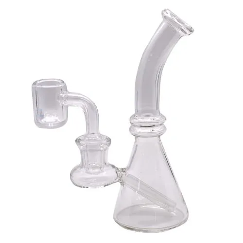 5" Glass Beaker Bubbler Quartz Nail 14mm Banger - (1 Count)