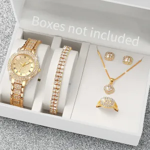 6-Piece Rhinestone Women's Watch Set