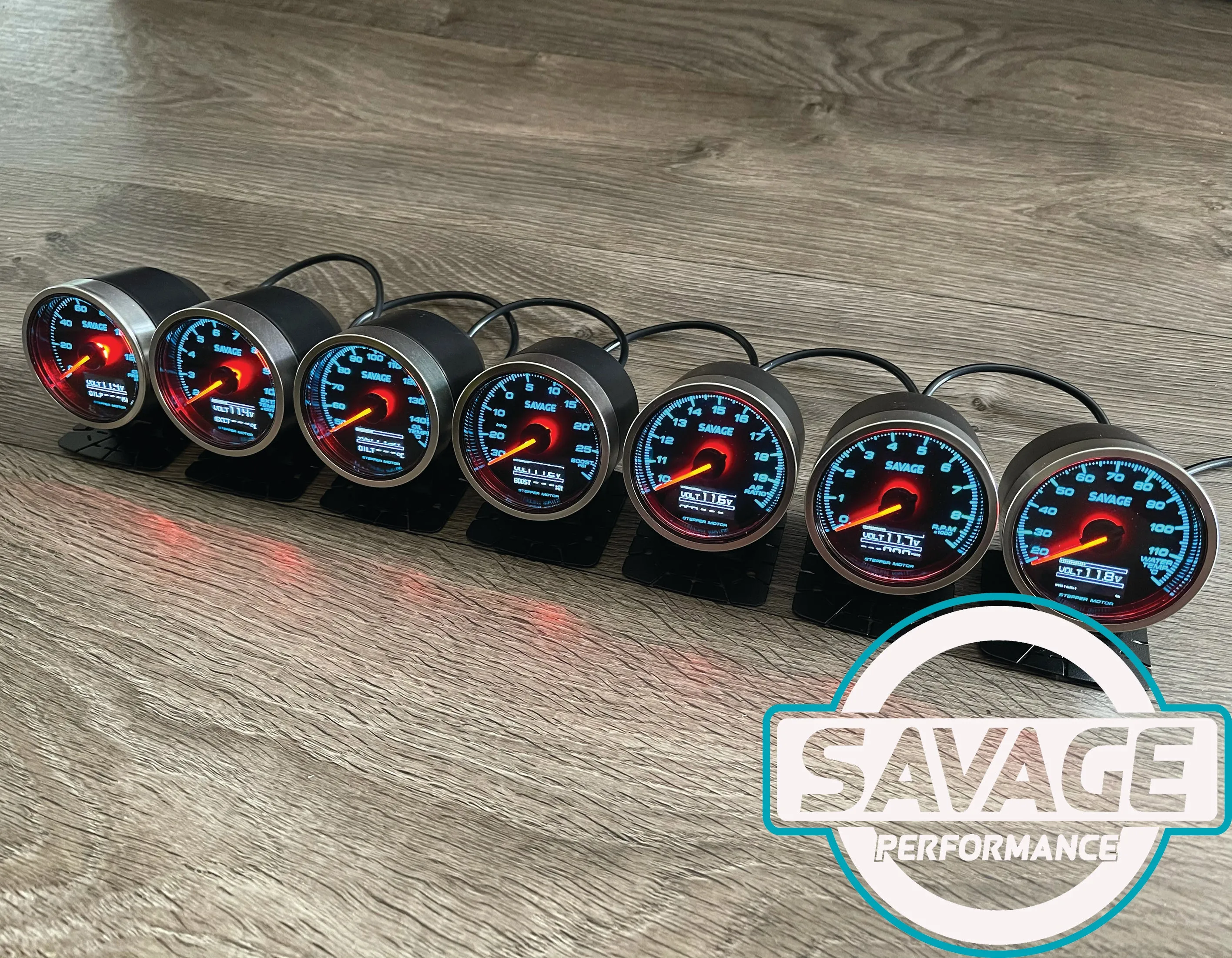 60mm Savage DUAL Display Boost Gauge PSI 7 Colours *Savage Performance*