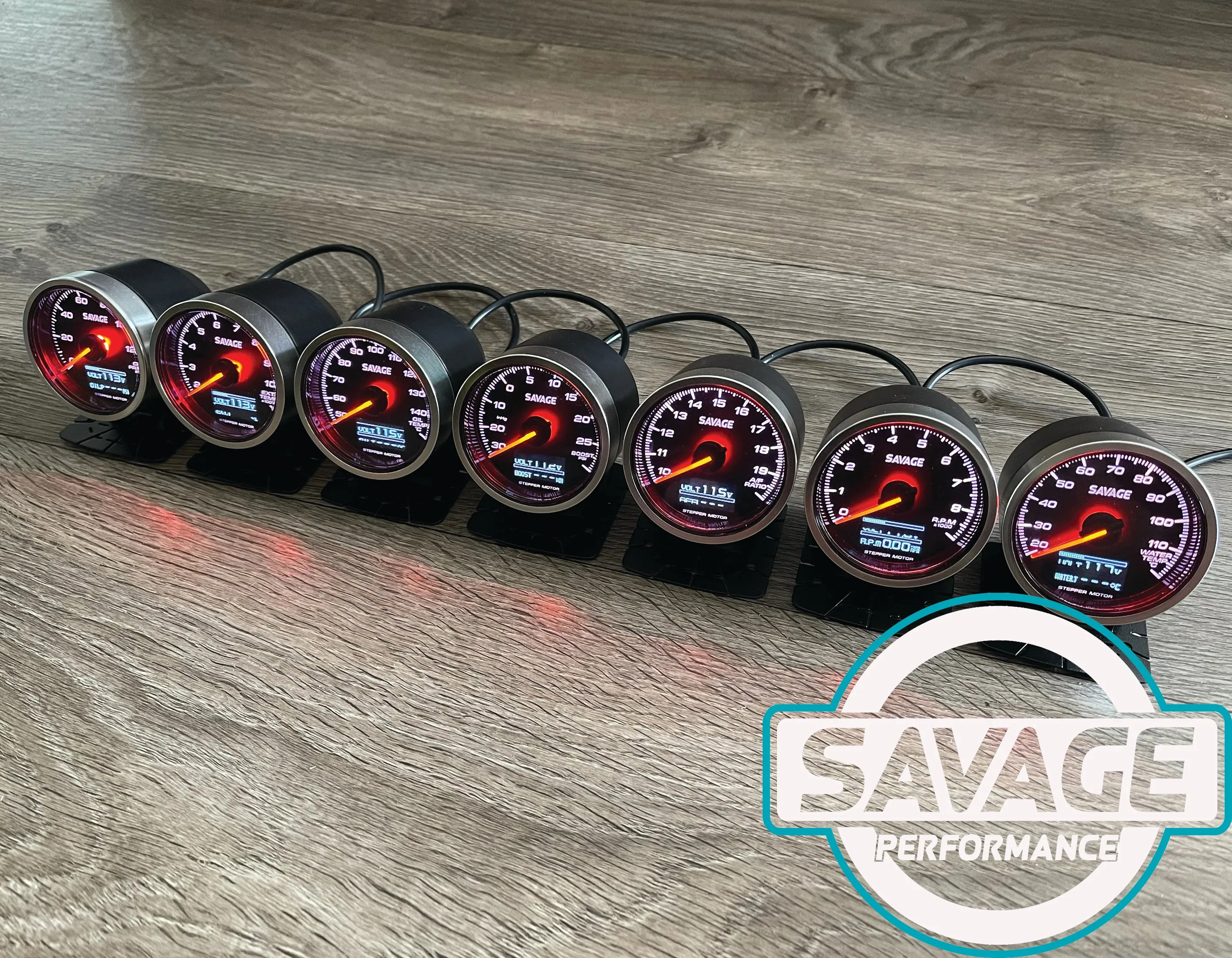 60mm Savage DUAL Display Boost Gauge PSI 7 Colours *Savage Performance*
