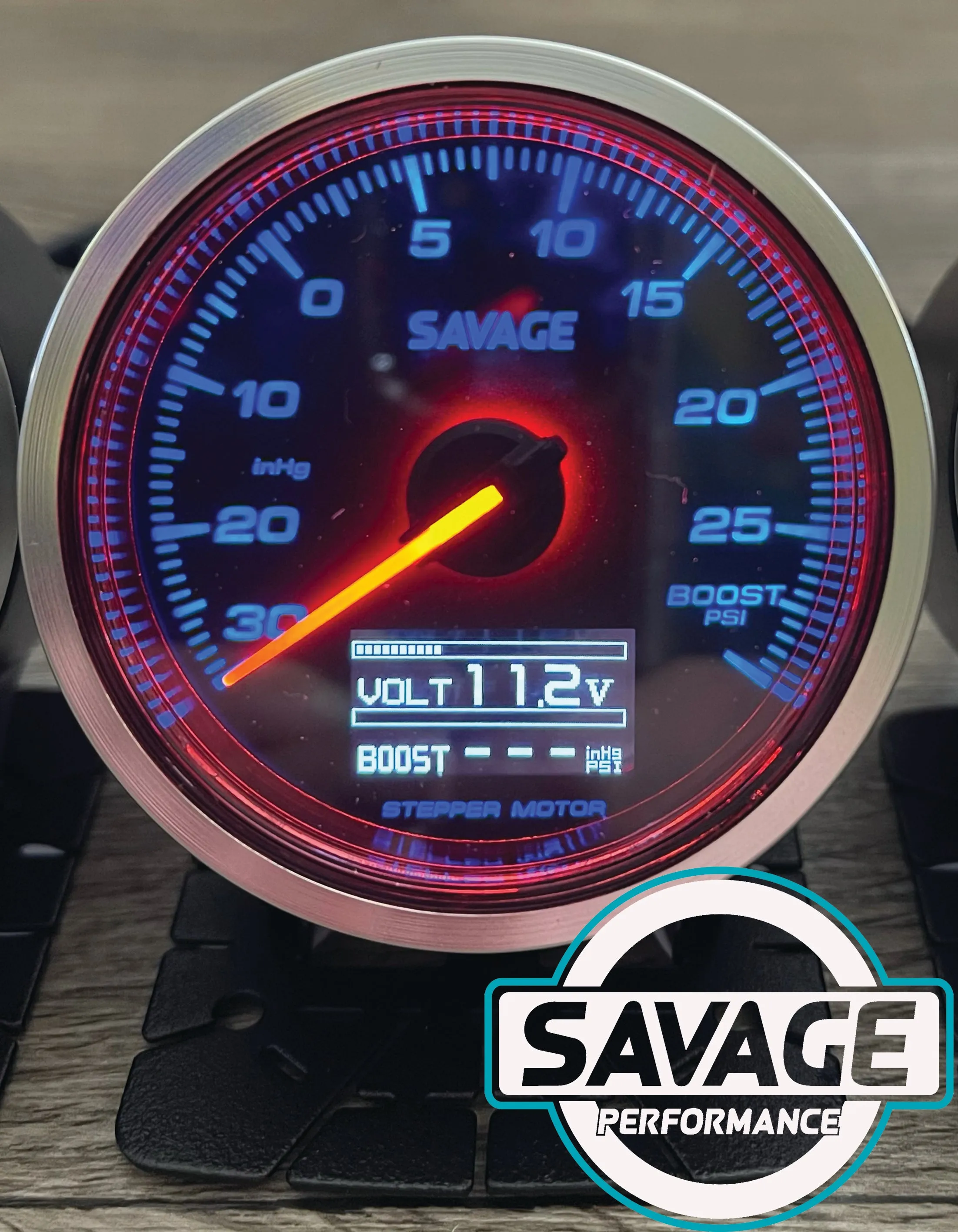 60mm Savage DUAL Display Boost Gauge PSI 7 Colours *Savage Performance*