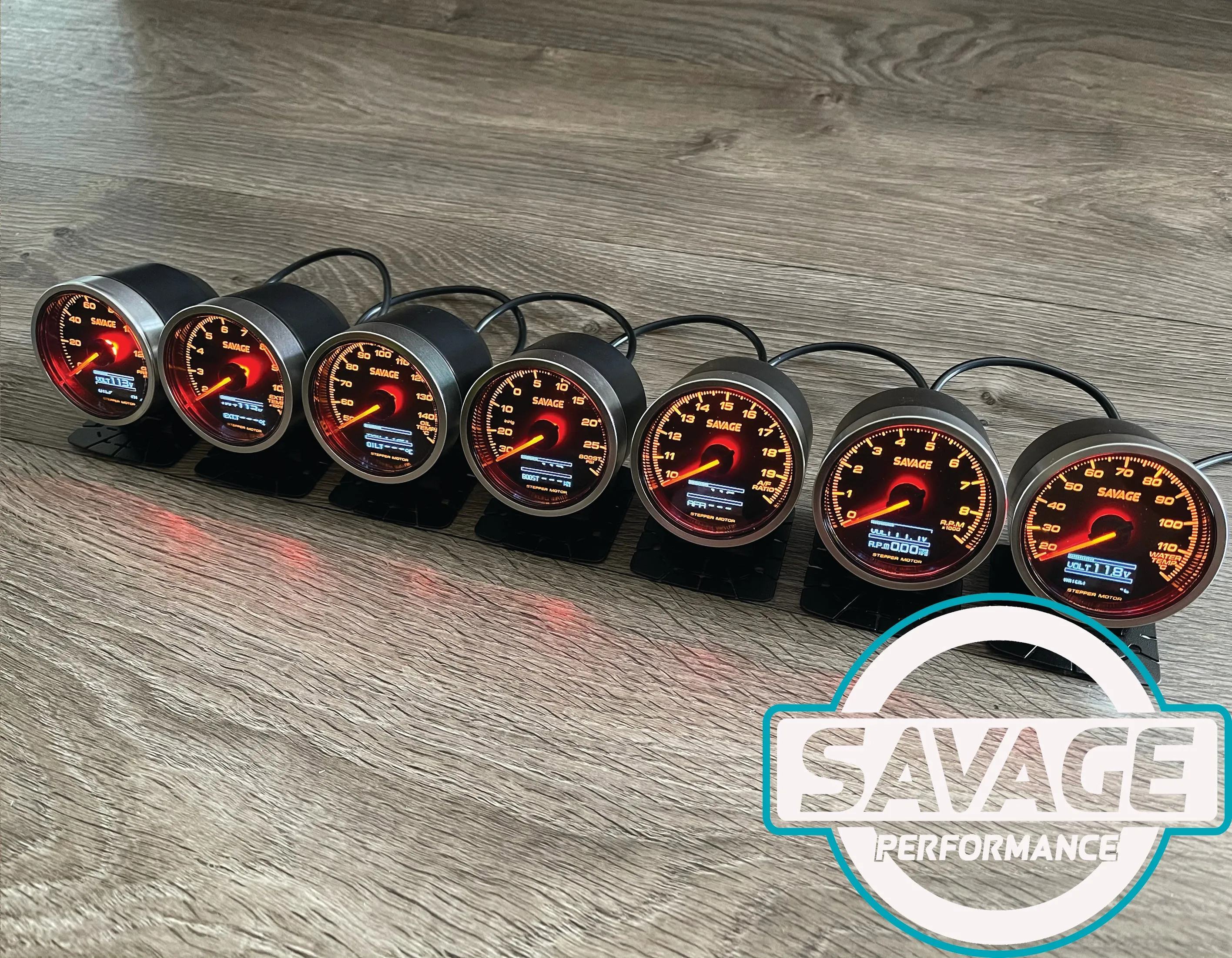 60mm Savage DUAL Display Boost Gauge PSI 7 Colours *Savage Performance*