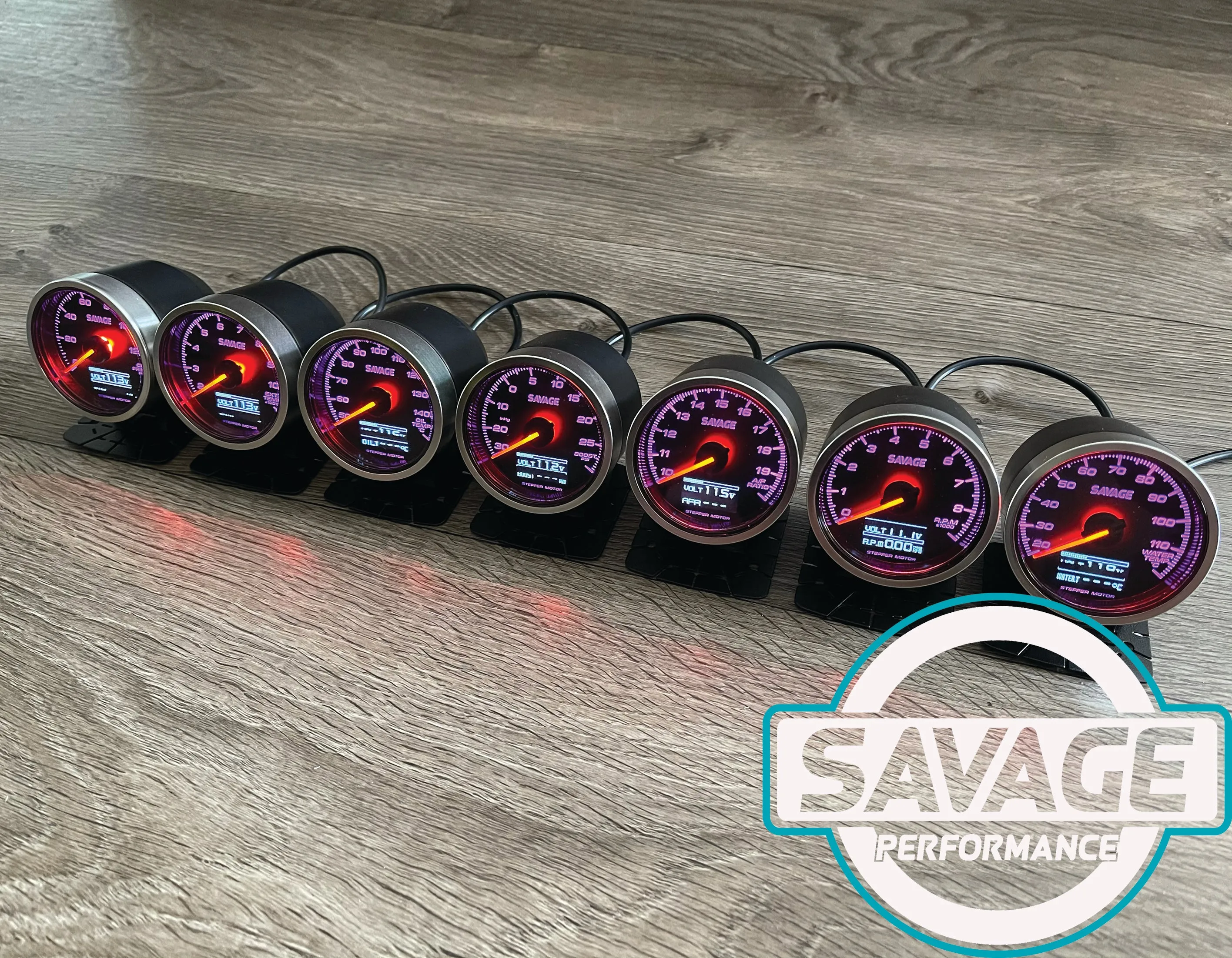 60mm Savage DUAL Display Boost Gauge PSI 7 Colours