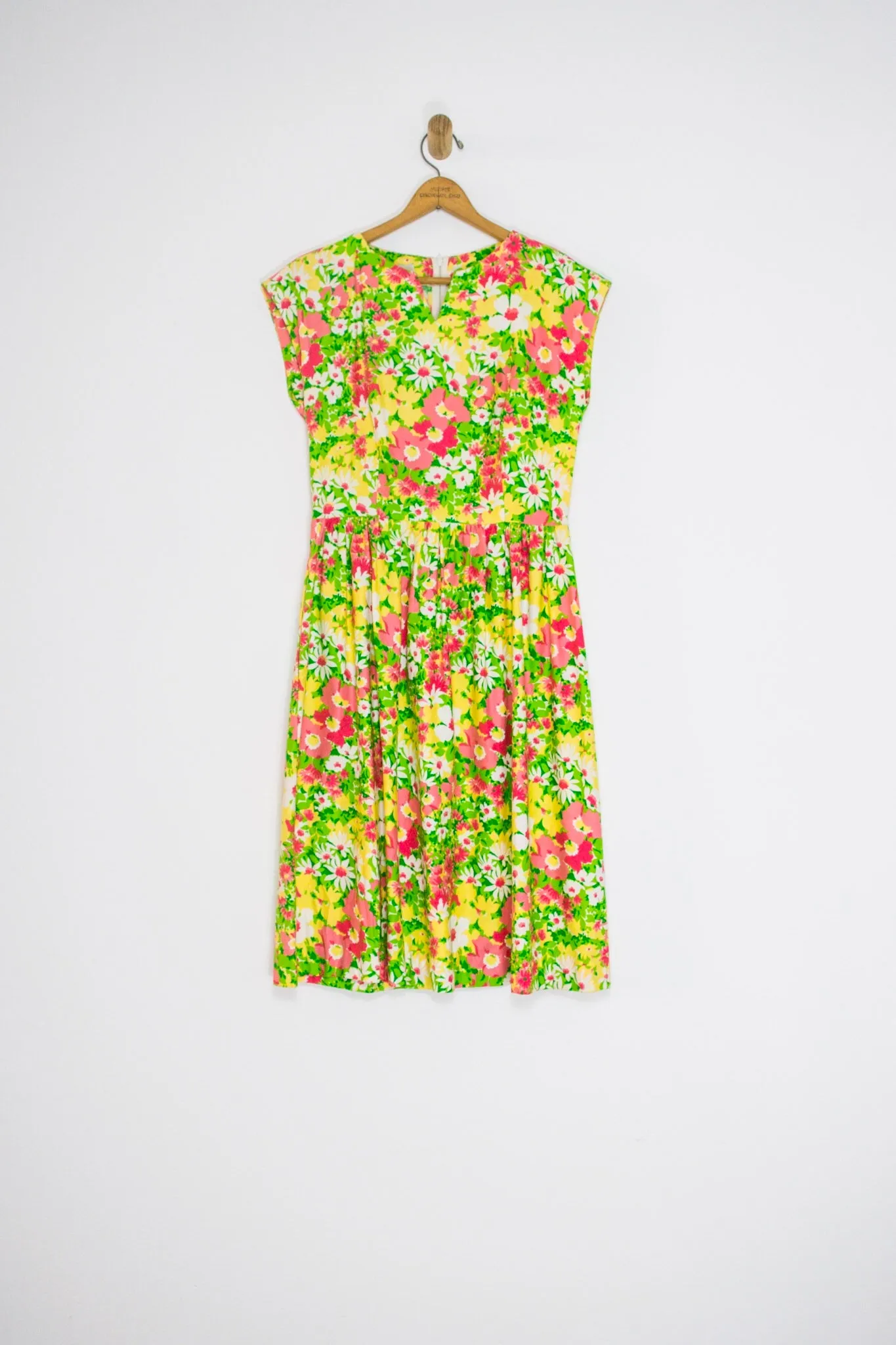 60’s FLORAL DRESS / MEDIUM