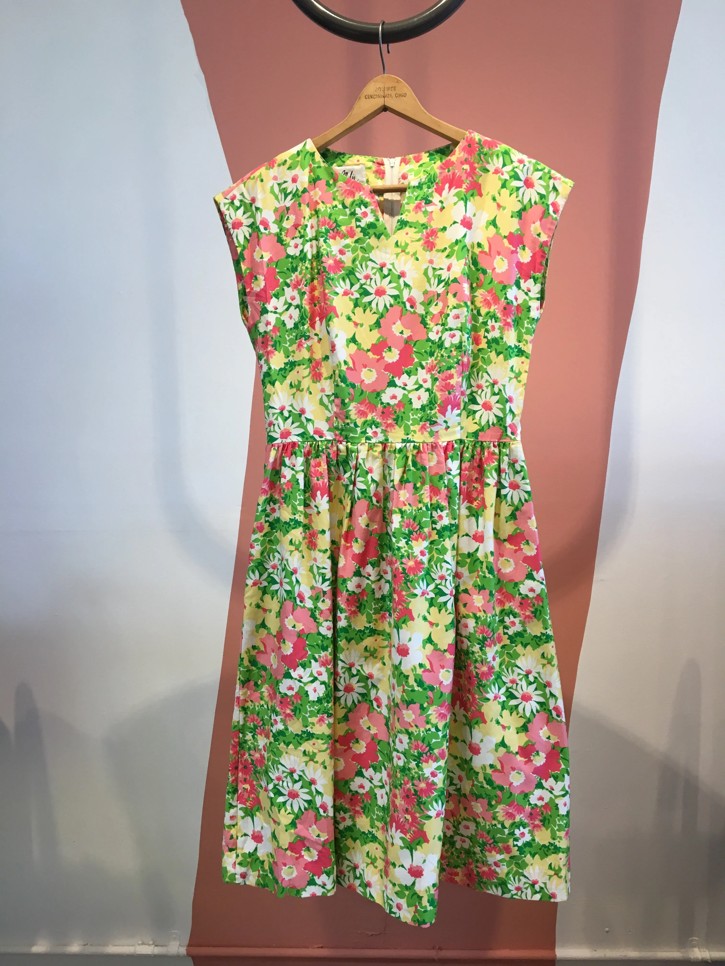 60’s FLORAL DRESS / MEDIUM
