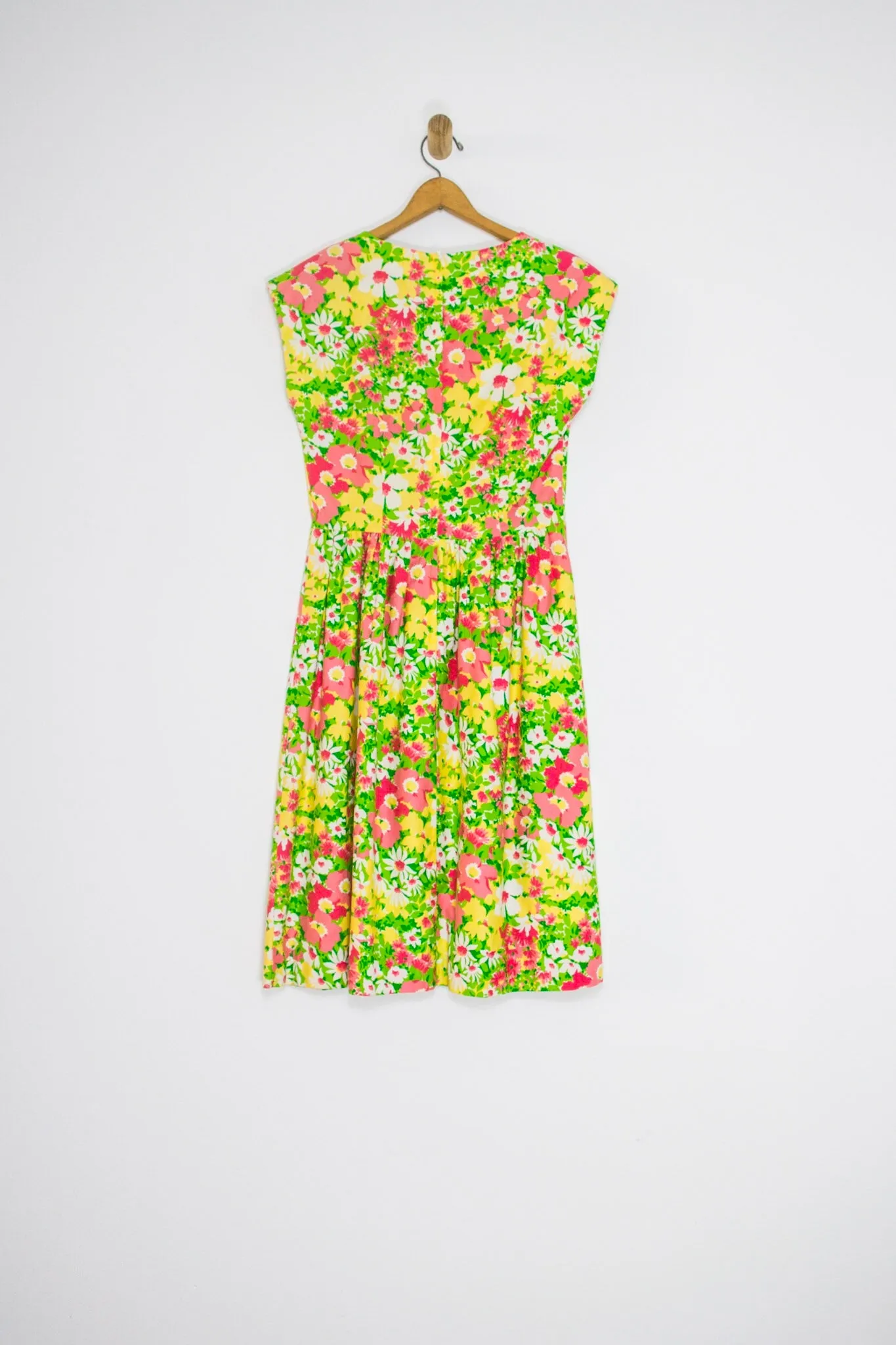 60’s FLORAL DRESS / MEDIUM