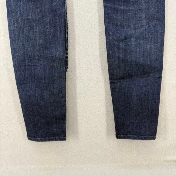 7 for All Mankind Women's 26 (2) Dark Blue Slim Illusion Mid Rise Skinny Preppy