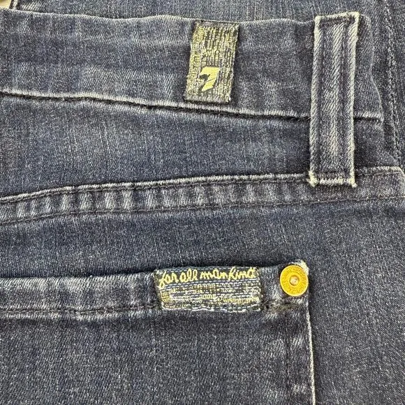 7 for All Mankind Women's 26 (2) Dark Blue Slim Illusion Mid Rise Skinny Preppy