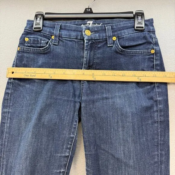 7 for All Mankind Women's 26 (2) Dark Blue Slim Illusion Mid Rise Skinny Preppy