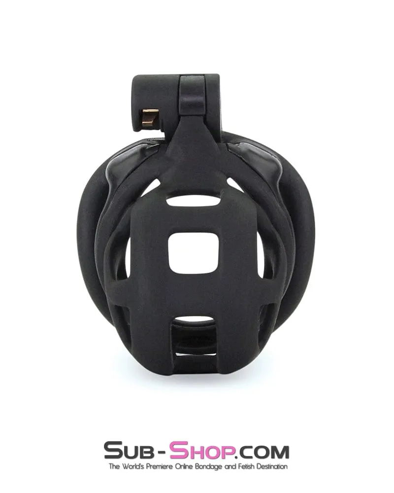 7415M      Chastity Games Locking Cock Cage, Short Length