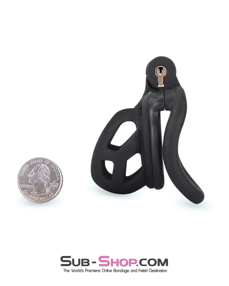 7415M      Chastity Games Locking Cock Cage, Short Length