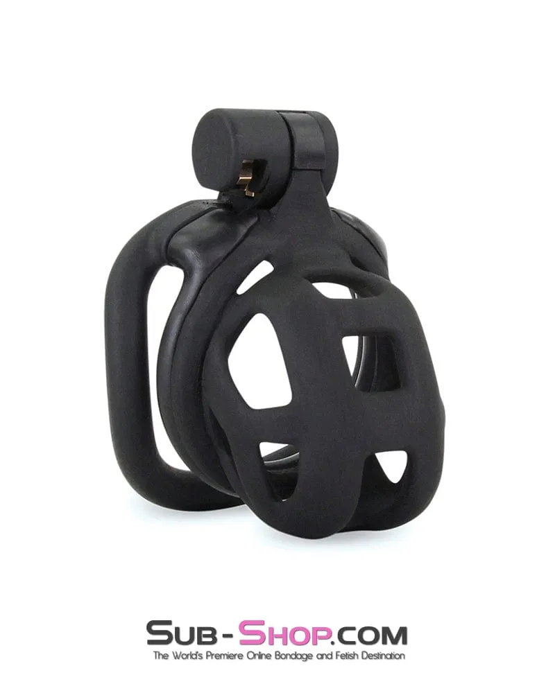 7415M      Chastity Games Locking Cock Cage, Short Length