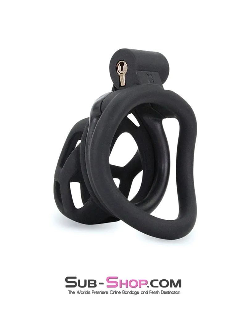 7415M      Chastity Games Locking Cock Cage, Short Length