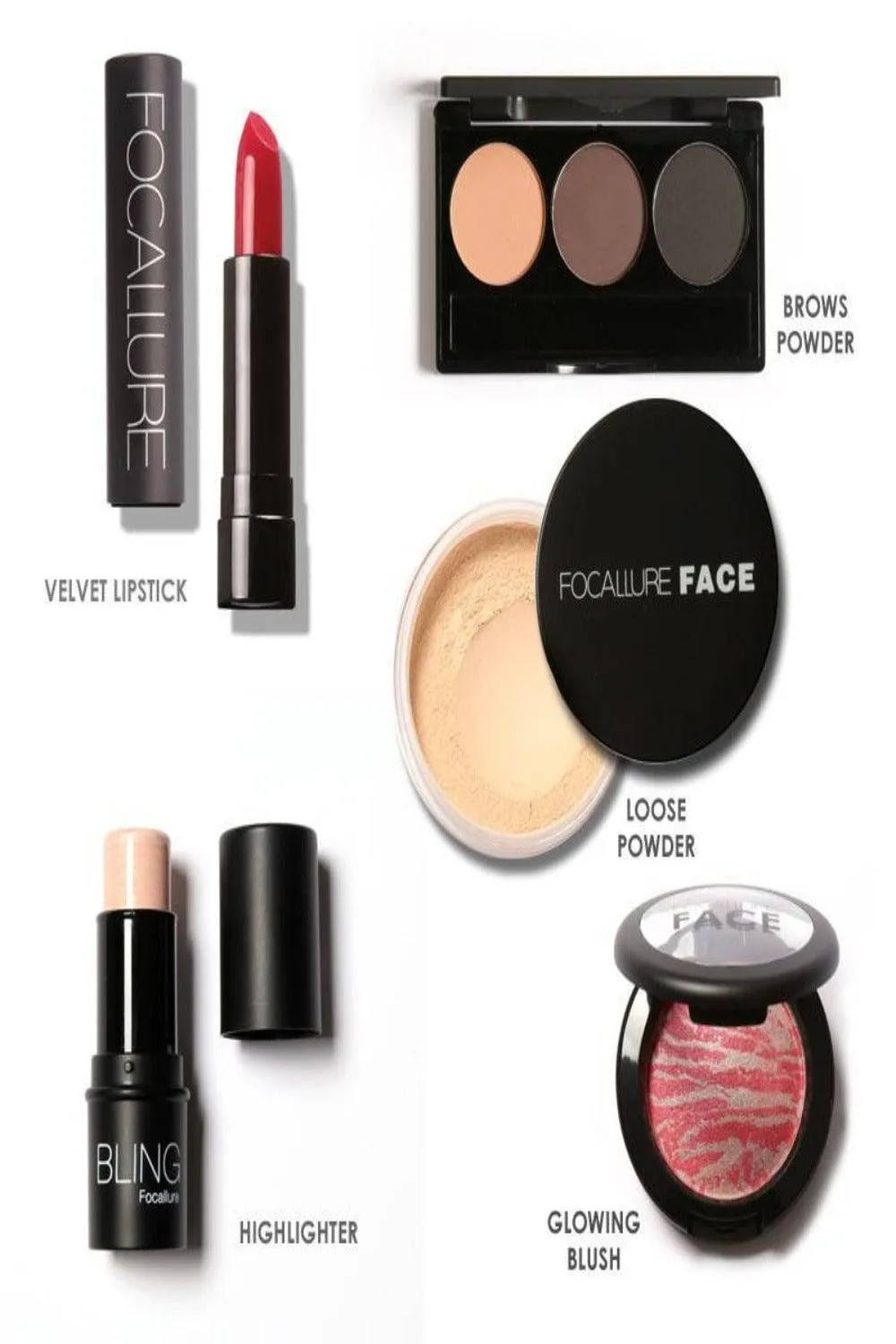 8 Pcs Cosmetic Set With Makeup Bag