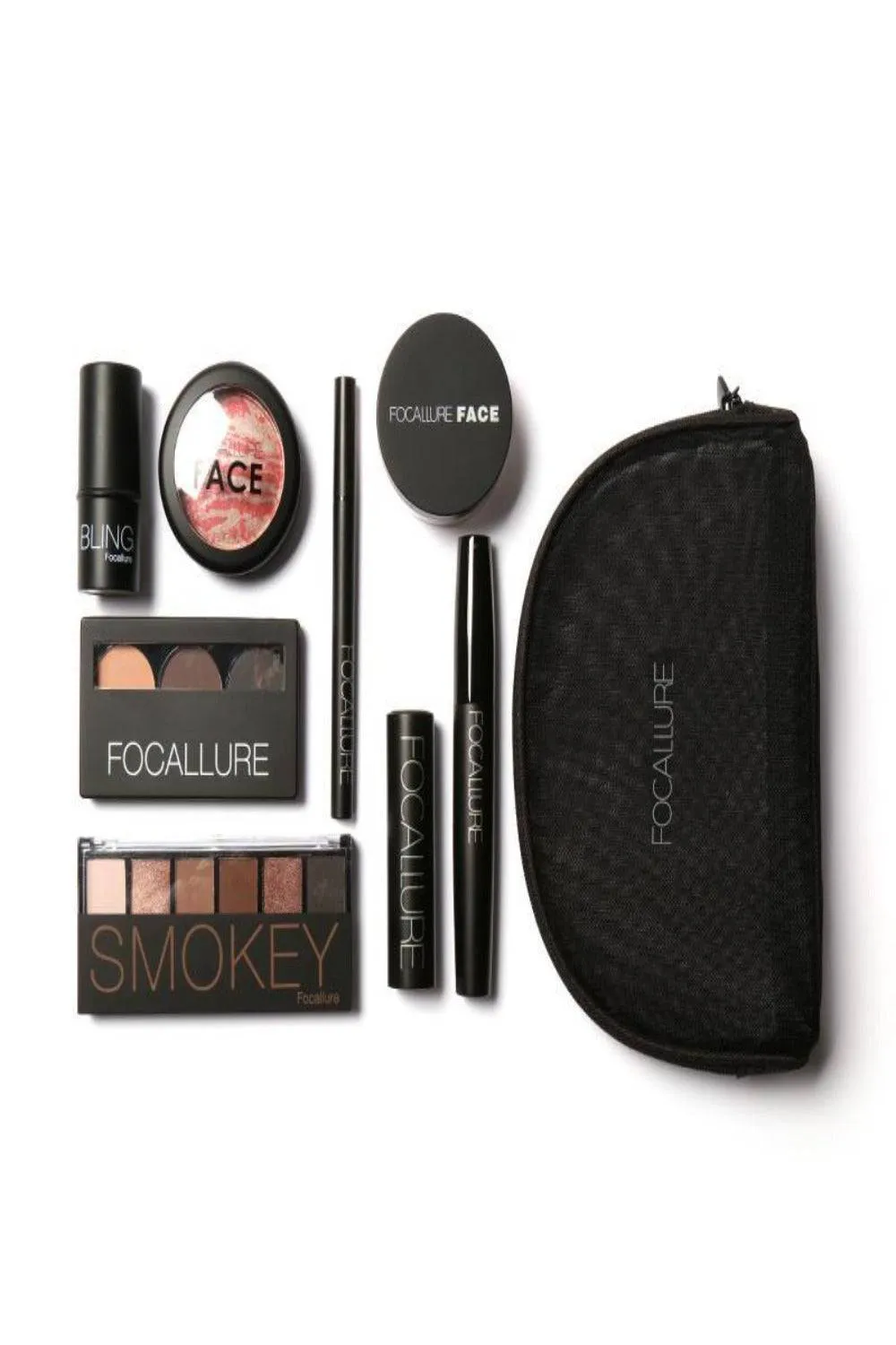 8 Pcs Cosmetic Set With Makeup Bag