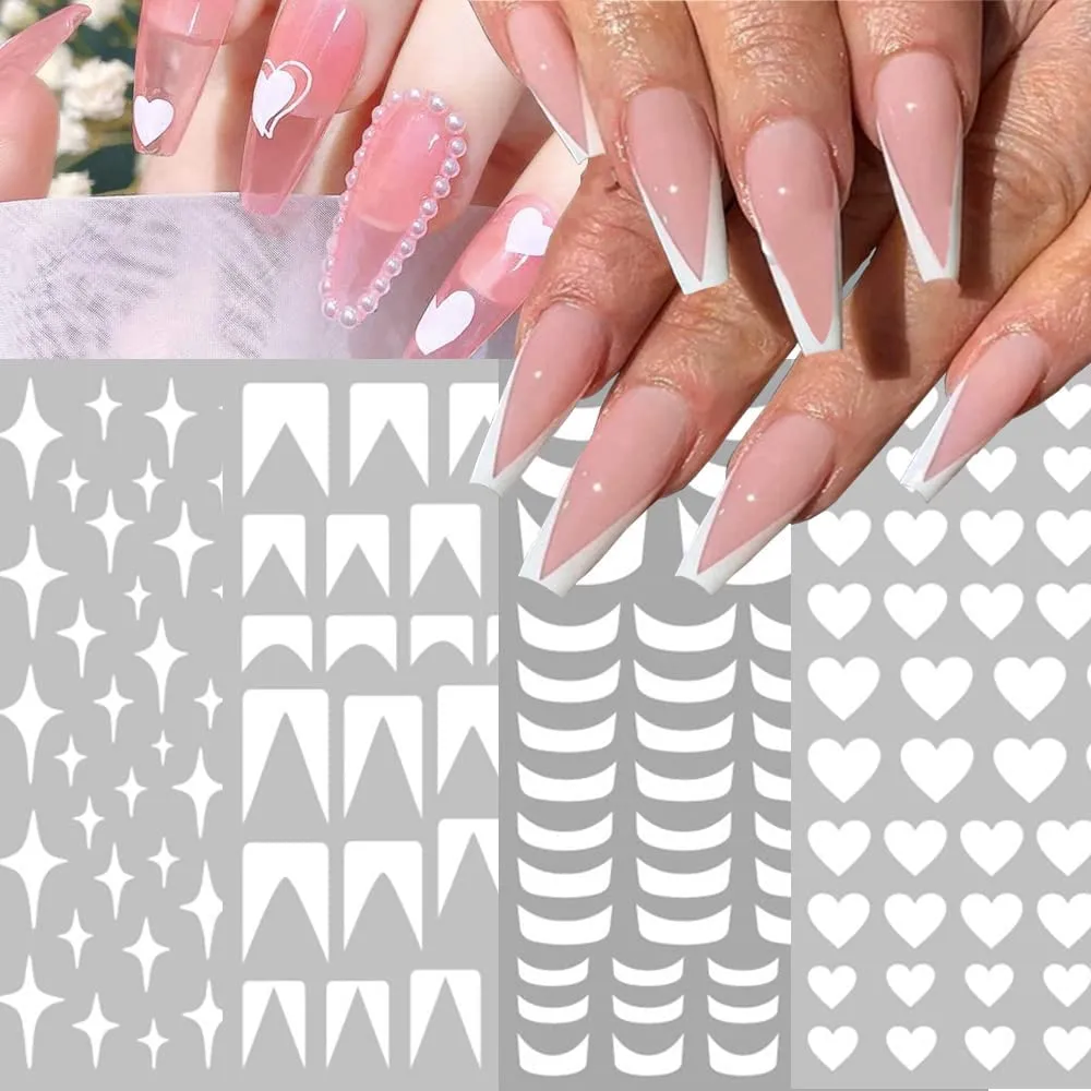 8 Sheets Flame Cloud Moon Cute Pattern Nail Art Stickers for Nail Art Supplies 3D Self-Adhesive Nail Sticker Decals ,Nails Tips DIY Toenails Nail Tattoos for Women Manicure Nail Decorations Luxury French Stickers Para Uñas