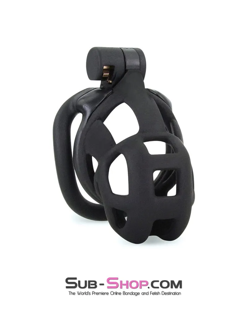 8883M      Chastity Games Locking Cock Cage, Medium Length