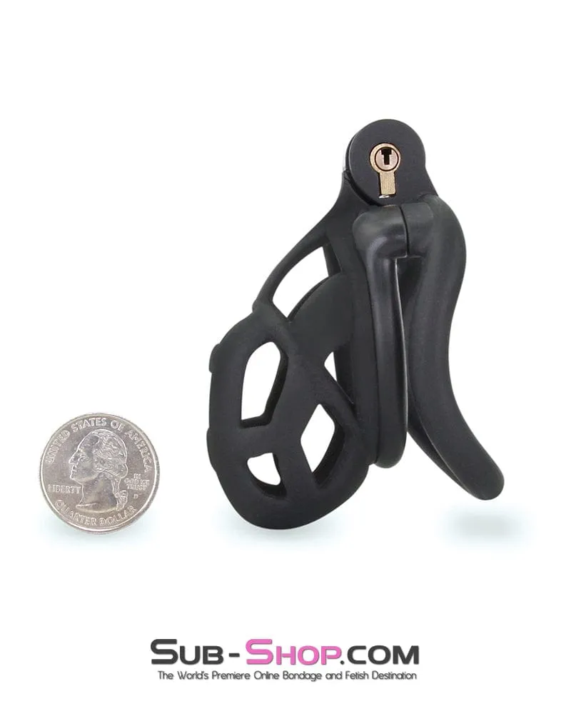 8883M      Chastity Games Locking Cock Cage, Medium Length