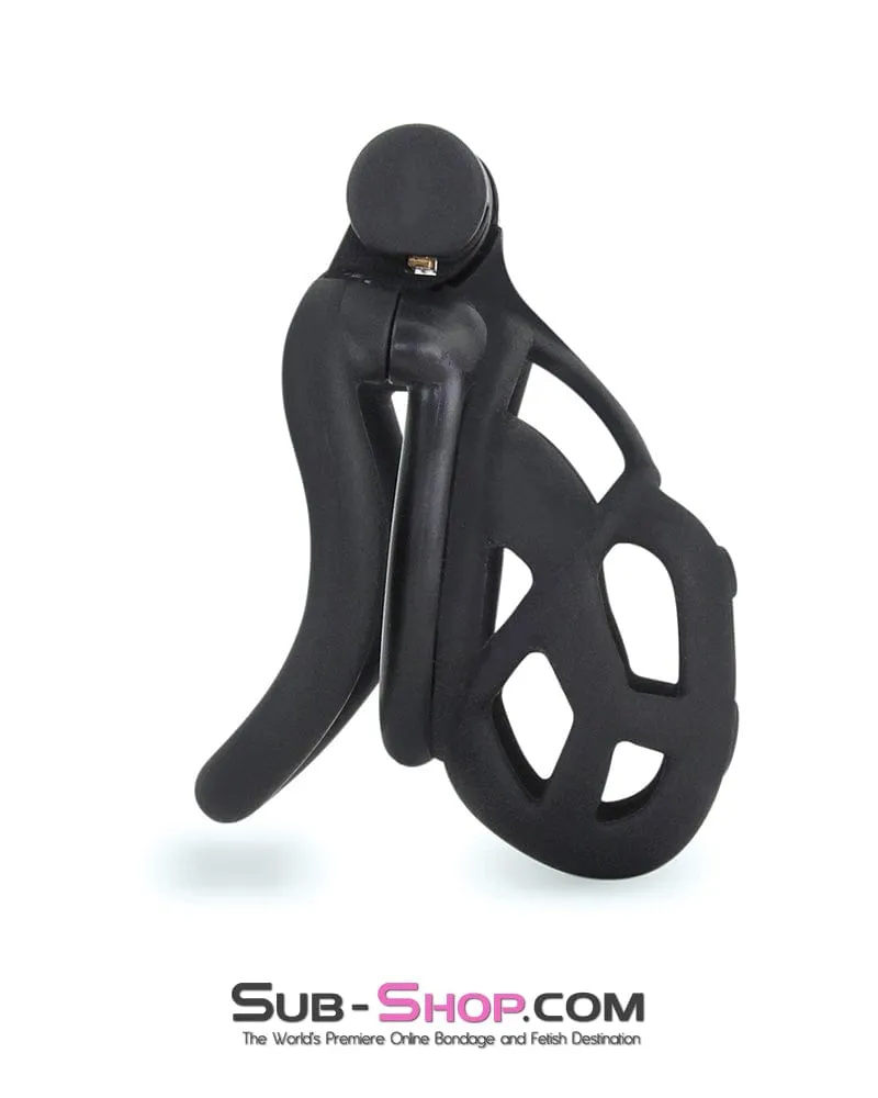 8883M      Chastity Games Locking Cock Cage, Medium Length