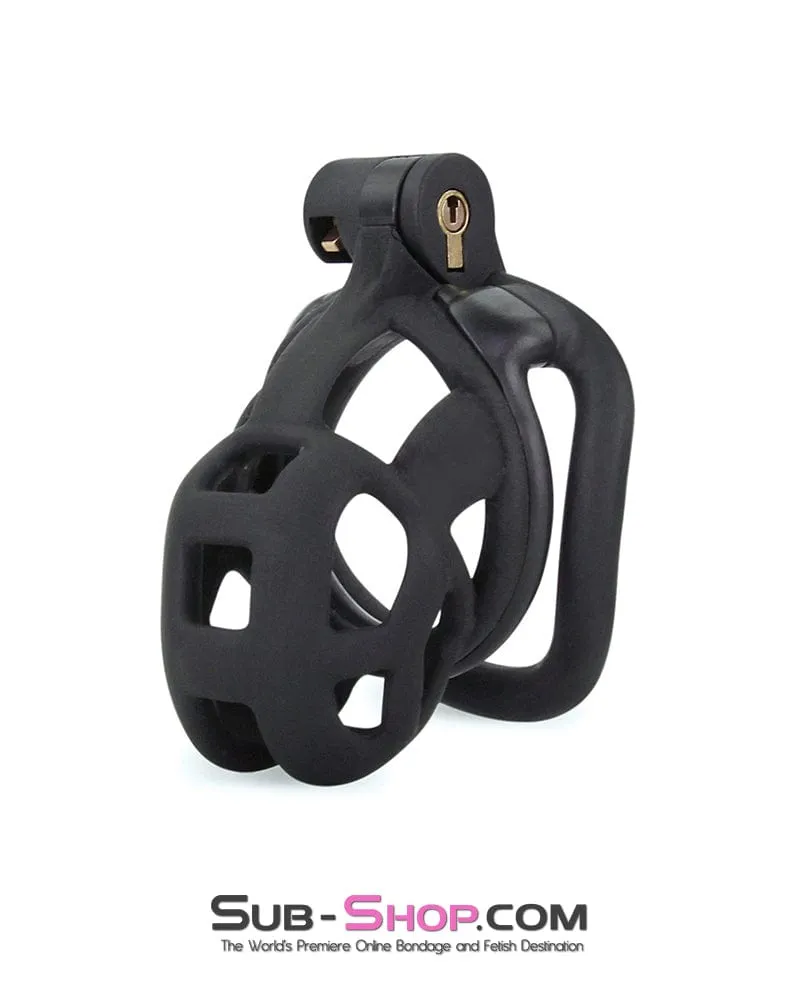 8883M      Chastity Games Locking Cock Cage, Medium Length