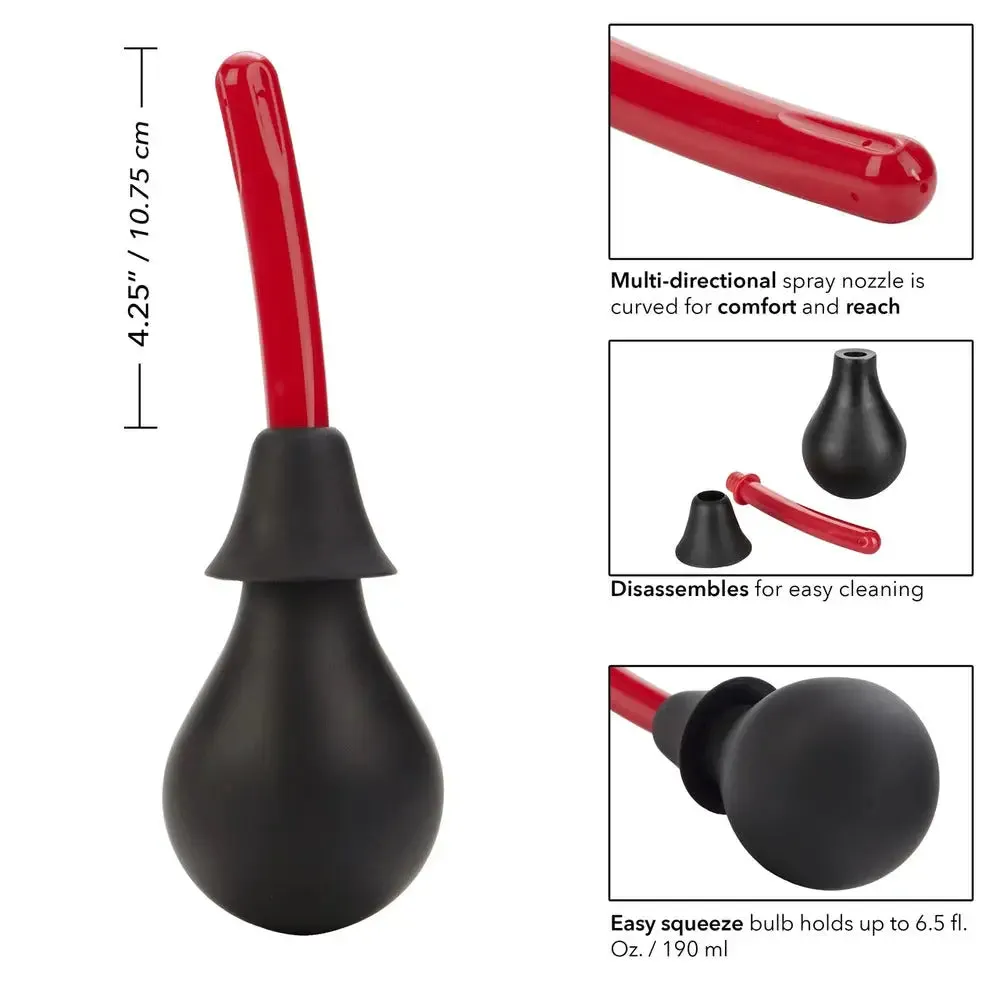 9-inch California Exotic Black Ultra Anal Douche with Bulb