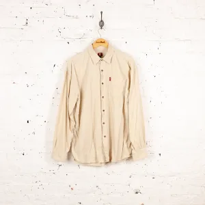 90s Corduroy Shirt - Beige - L