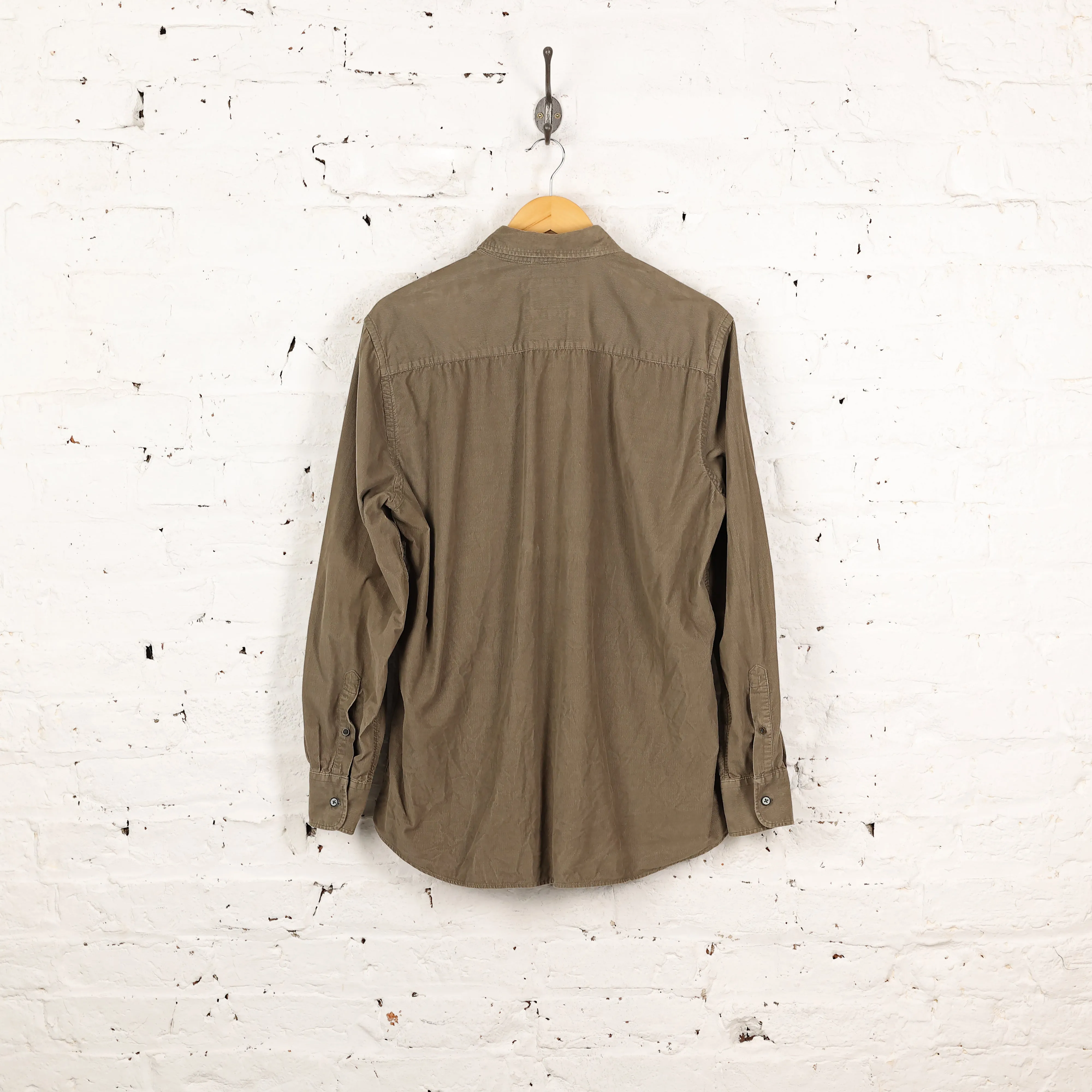 90s Corduroy Shirt - Green - L
