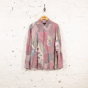 90s Long Sleeve Pattern Shirt - Purple - XL