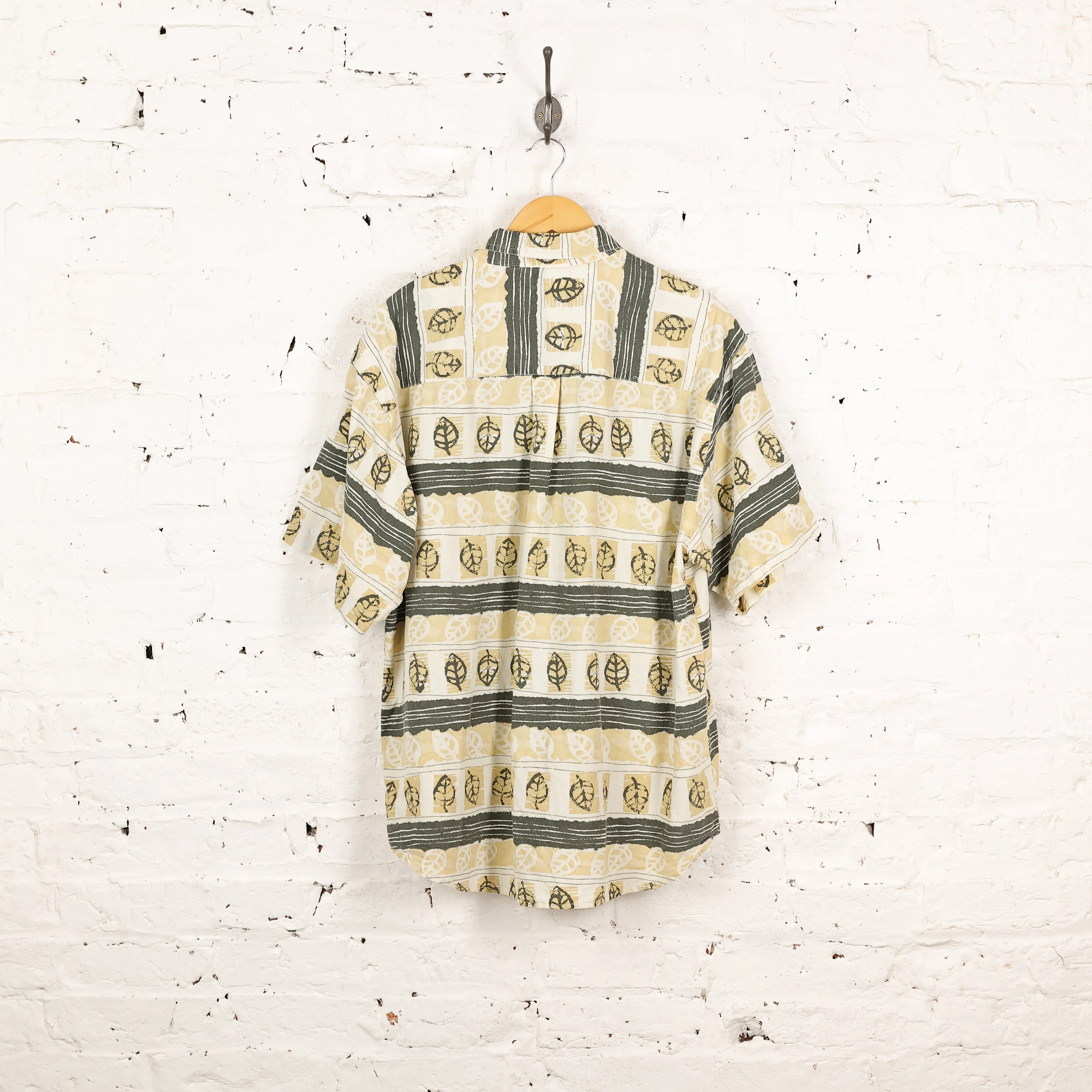 90's Pattern Shirt - Beige - XL