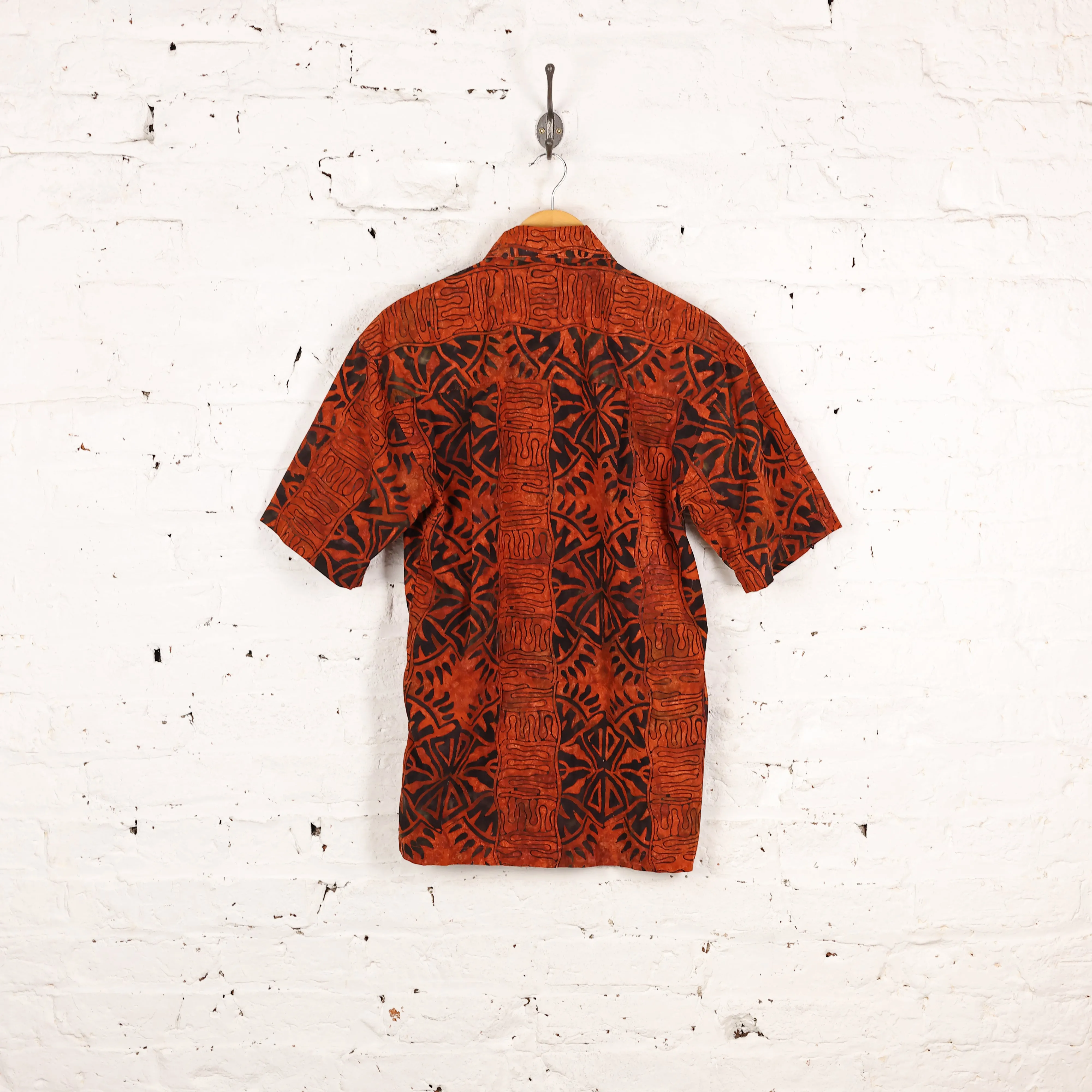 90's Pattern Shirt - Red - S
