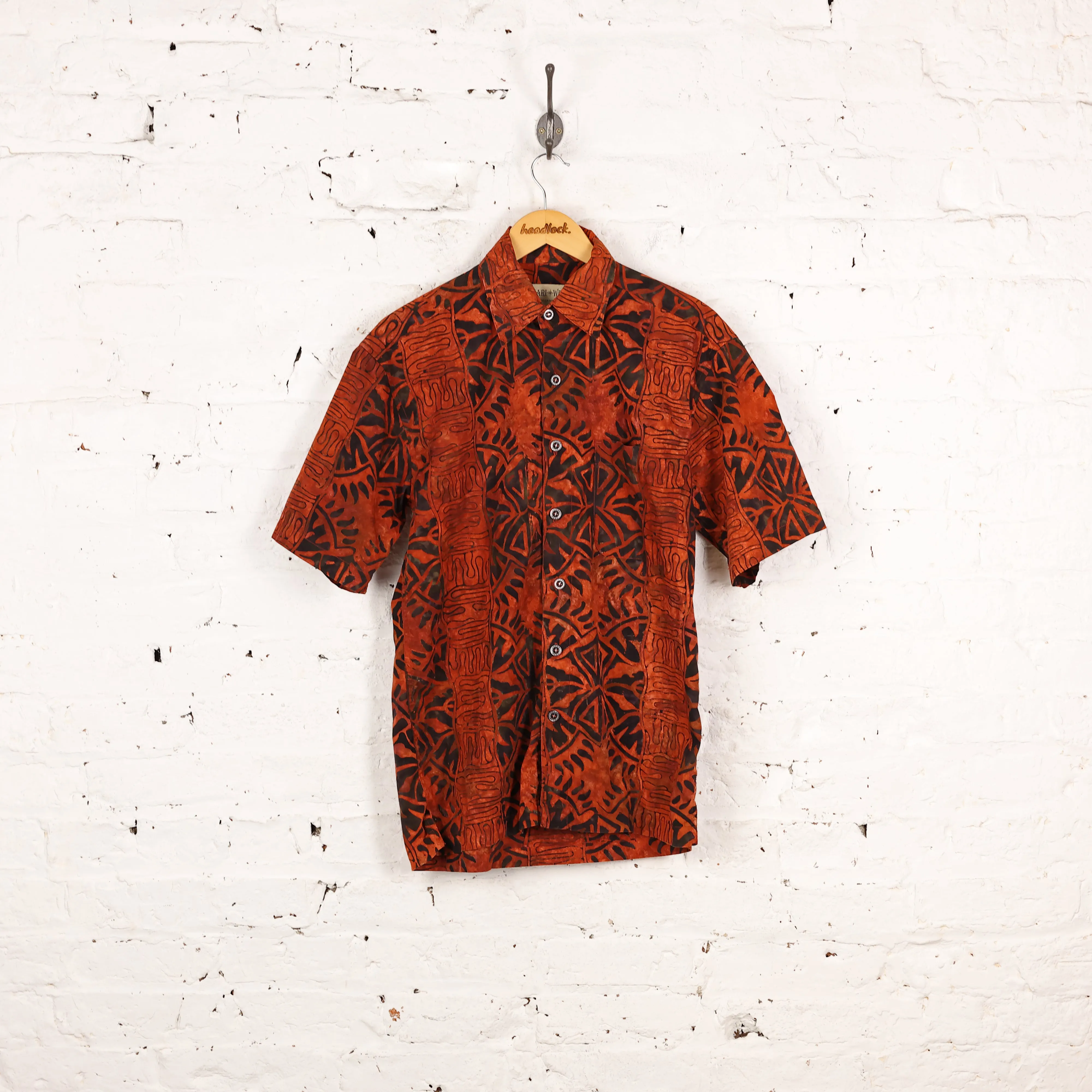 90's Pattern Shirt - Red - S