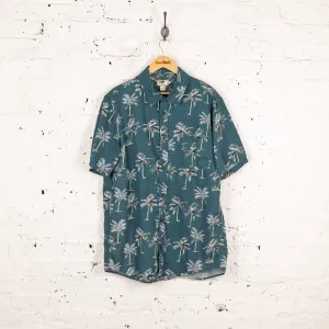 90's Pattern Short Sleeve Shirt - Green - M