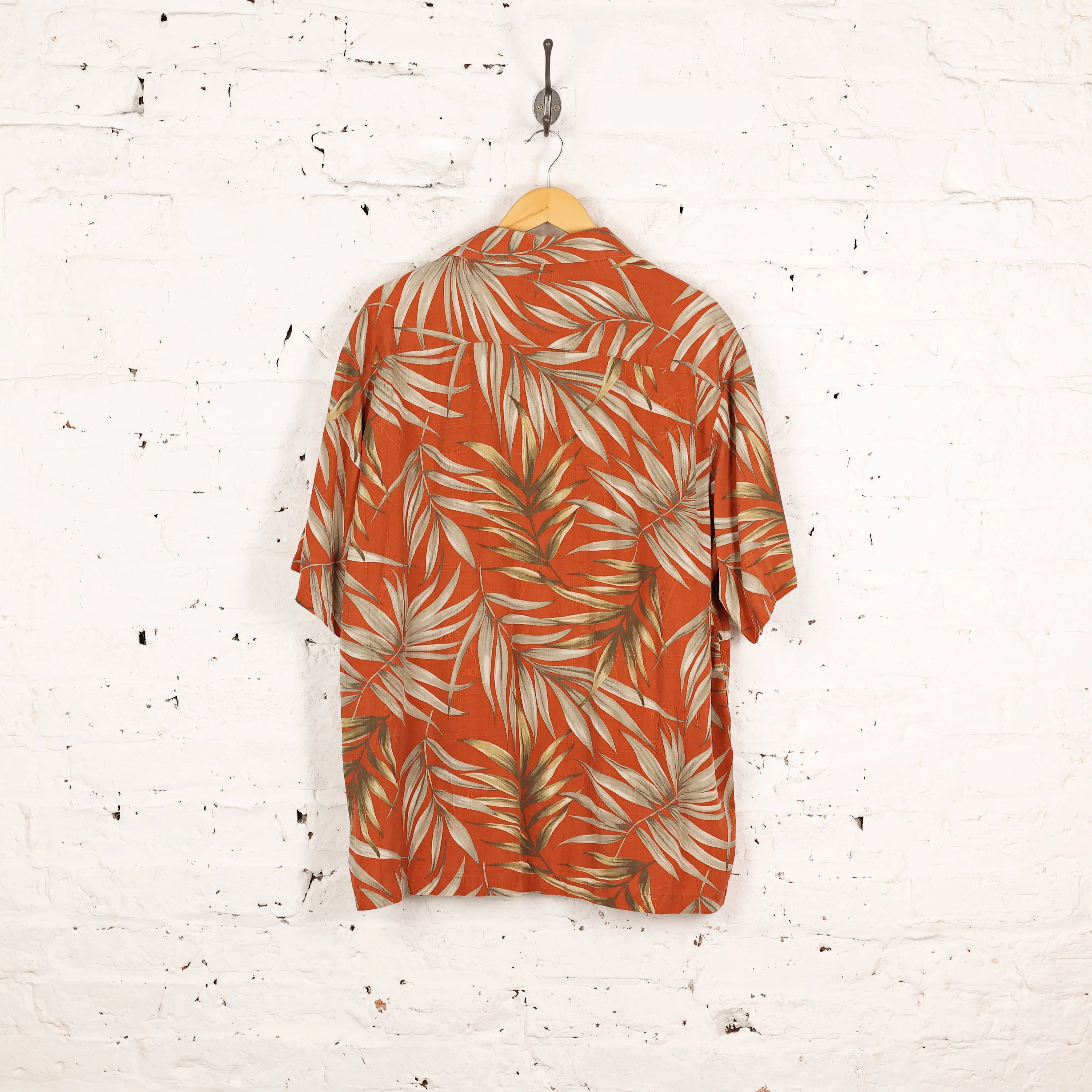90's Pattern Short Sleeve Shirt - Red - XL