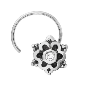 925 Sterling Silver Moissanite Stone Studs Nose Pin For Women