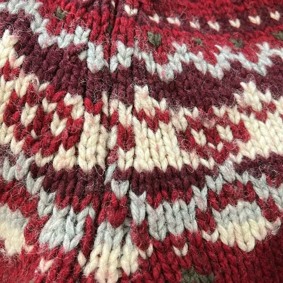 Abercrombie &amp; Fitch East Coast Vintage Hooded Fair Isle Lambswool Sweater Large