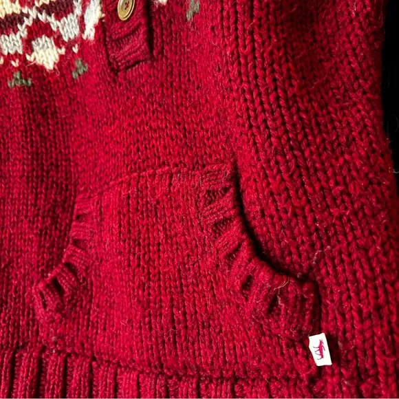 Abercrombie &amp; Fitch East Coast Vintage Hooded Fair Isle Lambswool Sweater Large