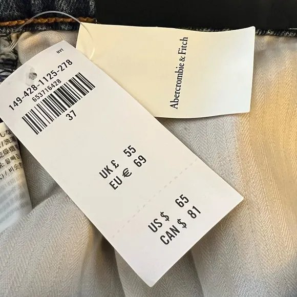Abercrombie &amp; Fitch The Dad Shorts High Rise Size 37/24