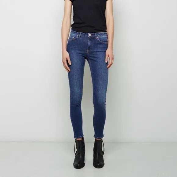 Acne Studios Skin 5 Used Blue Skinny Jeans 27 X 32