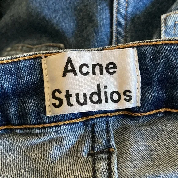 Acne Studios Skin 5 Used Blue Skinny Jeans 27 X 32