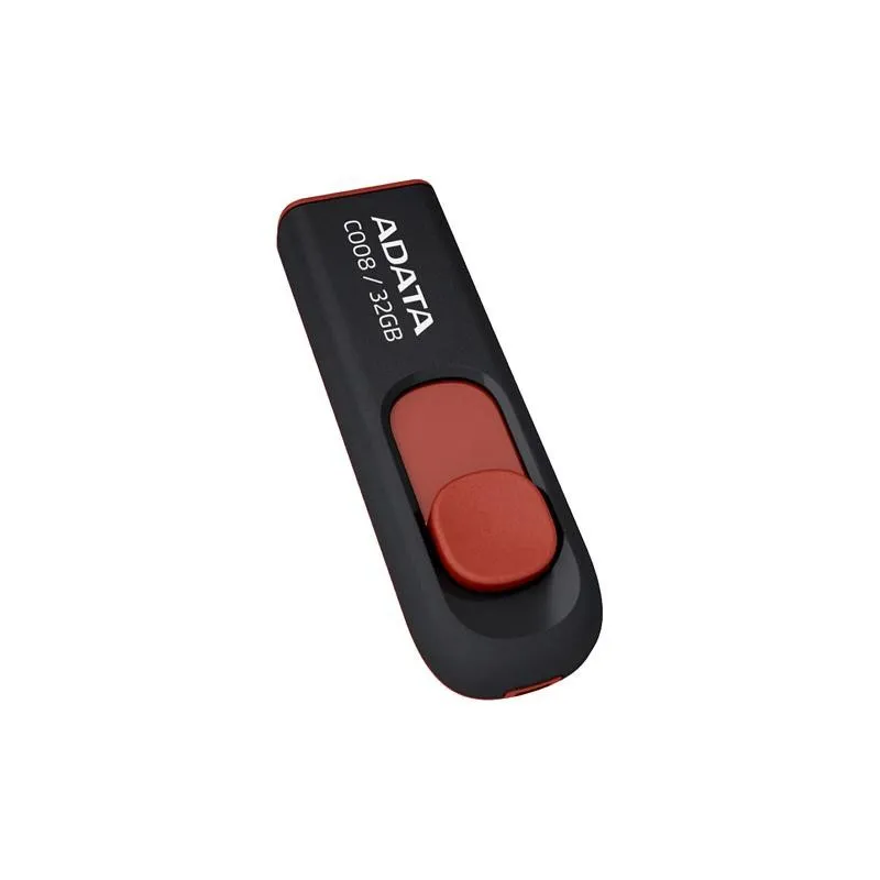 ADATA C008 32GB Retractable USB 2.0 Flash Drive - Black