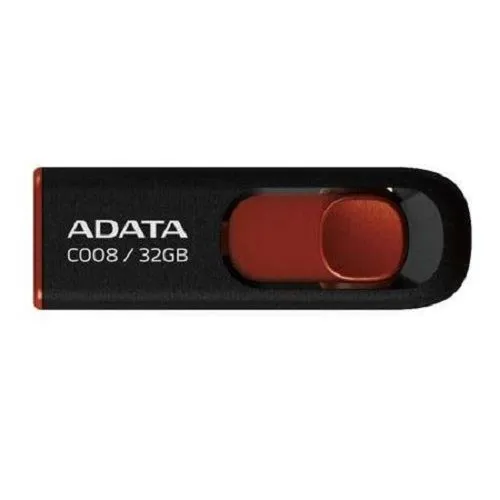 ADATA C008 32GB Retractable USB 2.0 Flash Drive - Black