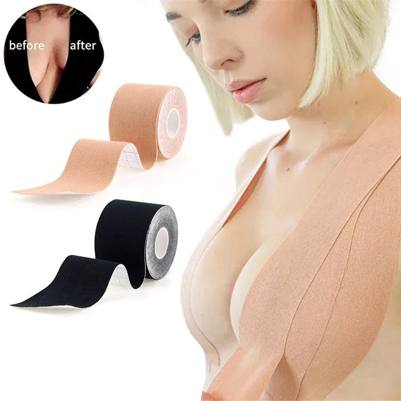 Adhesive Boob Tape Bra Set - Invisible Breast Lift Tape with Nipple Pasties