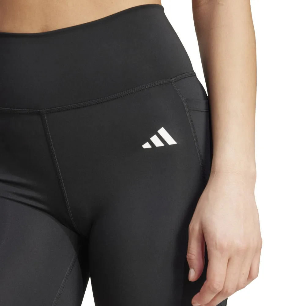 Adidas Womens Optime Essential Stash Pocket 7 Inch Short Leggings