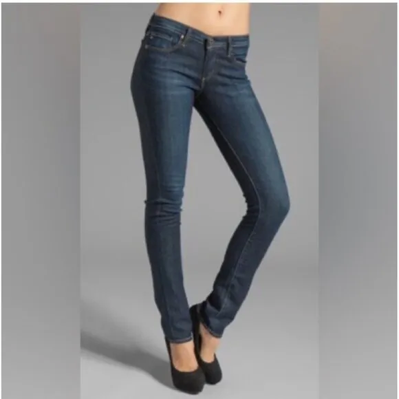 AG Adriano Goldschmied The Aubrey Skinny Straight Jeans Crest Blue Size 31R